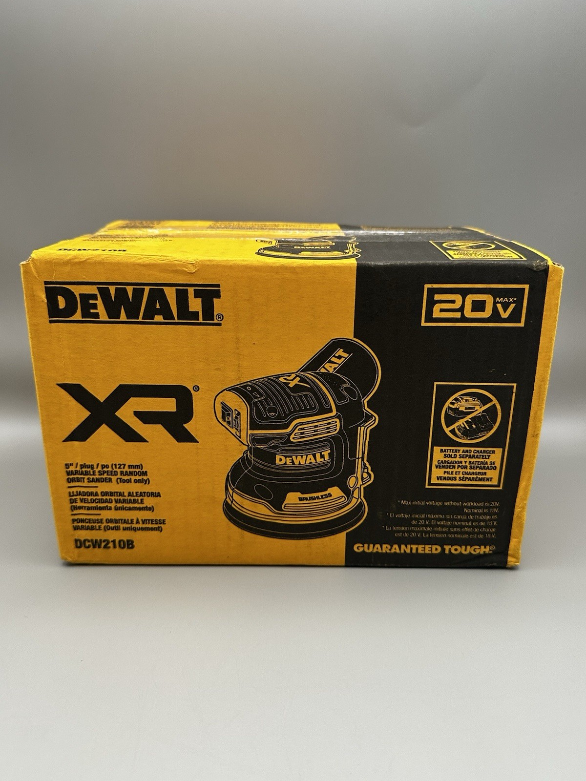 New - Dewalt 20v Max Brushless XR 5” Random Orbital Sander DCW210B Free Ship