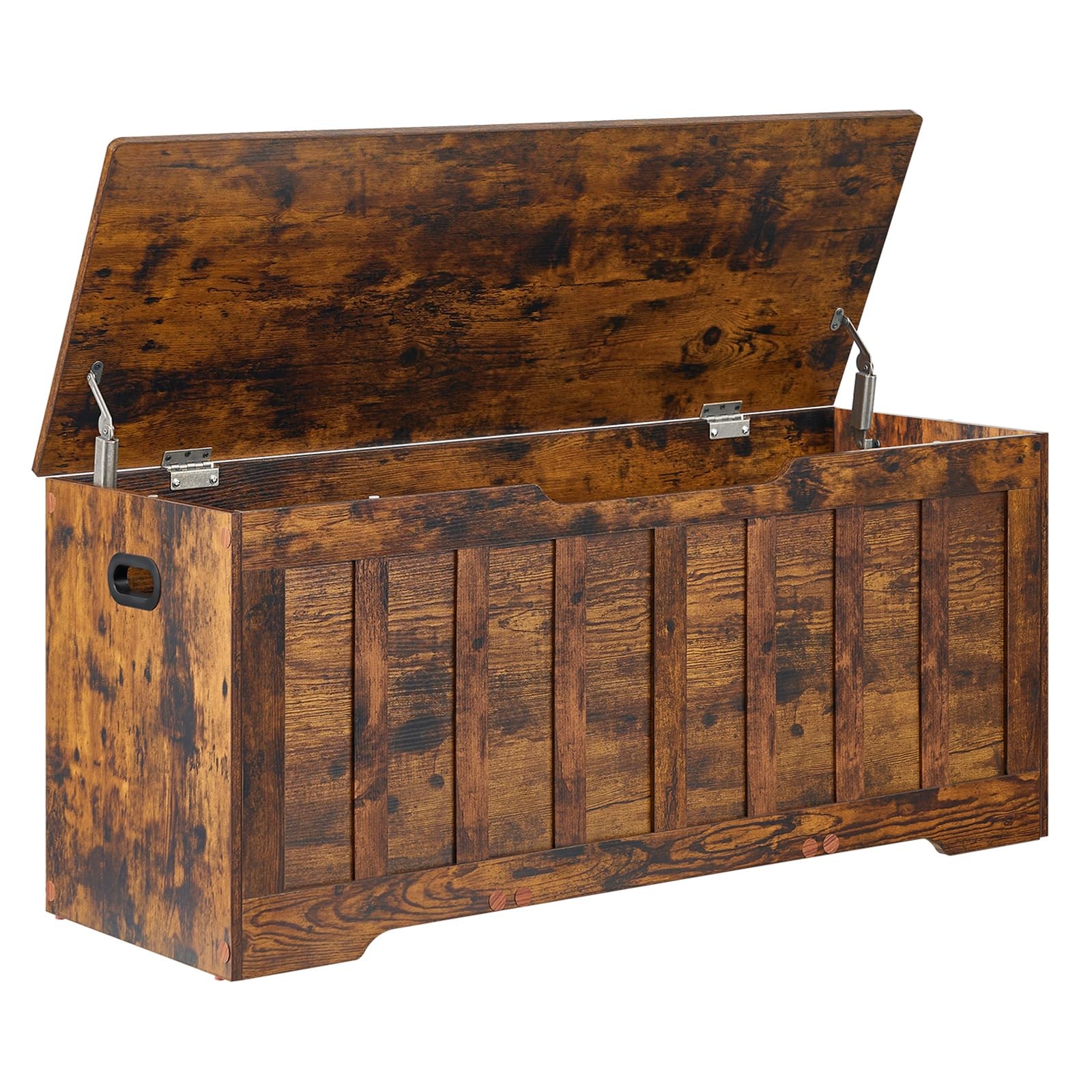 VANKILEY 43.3"Storage chest extra large,storage 43.3x15.7x19.1, Rustic Brown