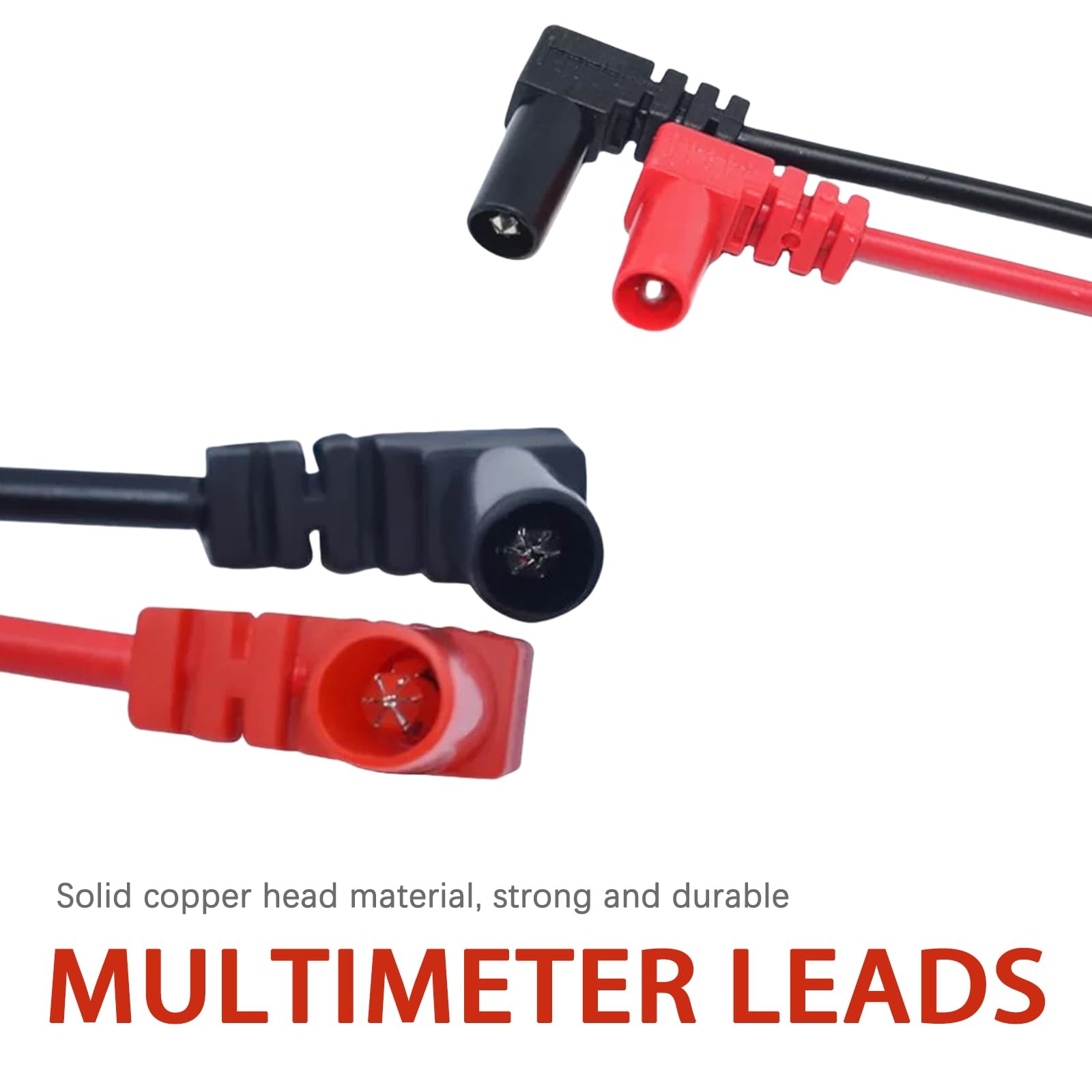 Bectyton 2Pcs Multimeter Test Leads, 1000V10A Leads Black and Red
