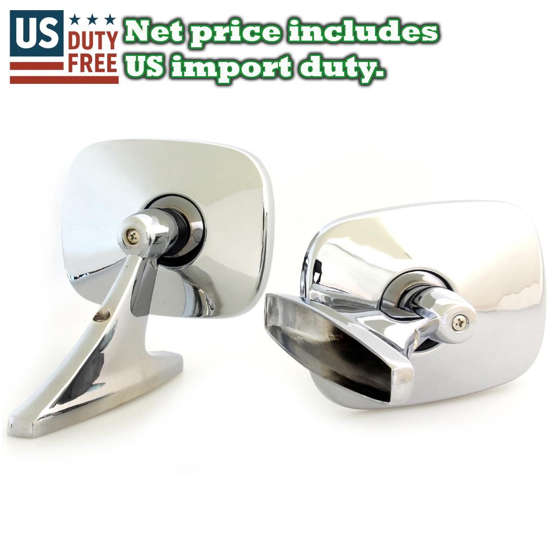 CHEVROLET CHEVELLE MALIBU YENKO NEW PAIR CHROME DOOR DOOR MIRRORS 2PCS LH AND RH
