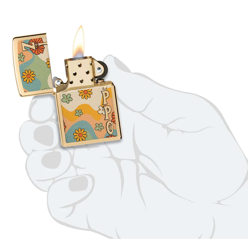 Zippo Flower Power Design