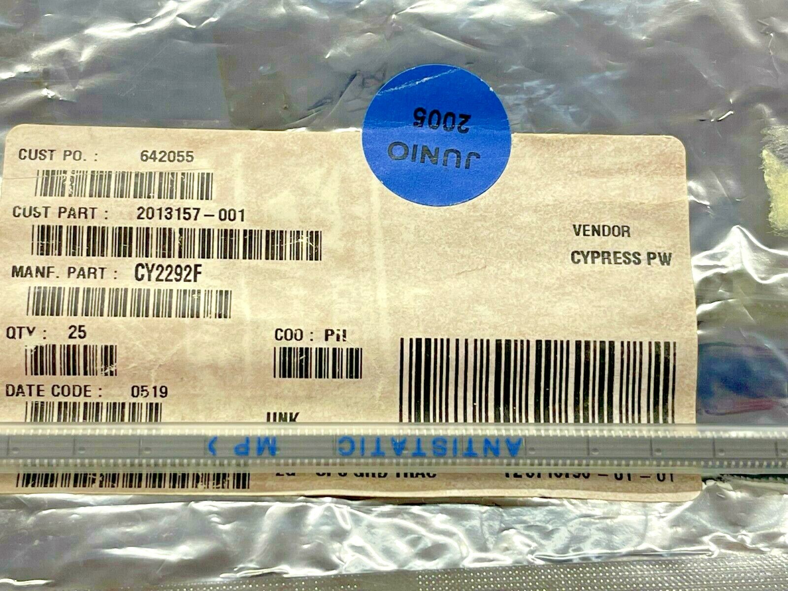 (5 PIECE LOT) CY2292F, CYPRESS, IC CLKSYN FIELD PROG 3PLL 16SOIC