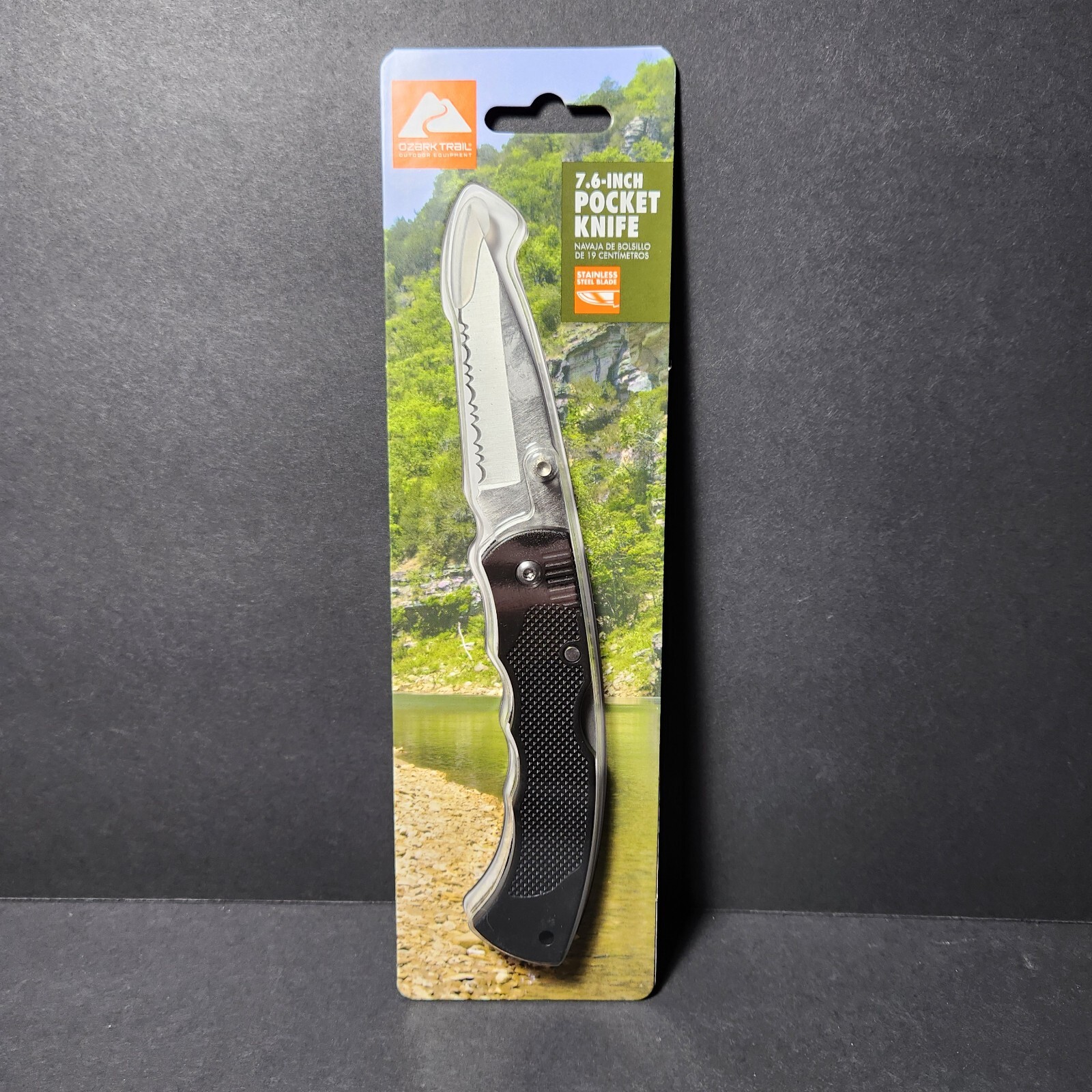 Ozark Trail Pocket Knife Lock Back Pocket Clip Stainless Steel Serrated New