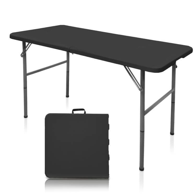 Gocamptoo Folding Table,4ft Indoor Outdoor Heavy Duty Portable Folding Square Pl