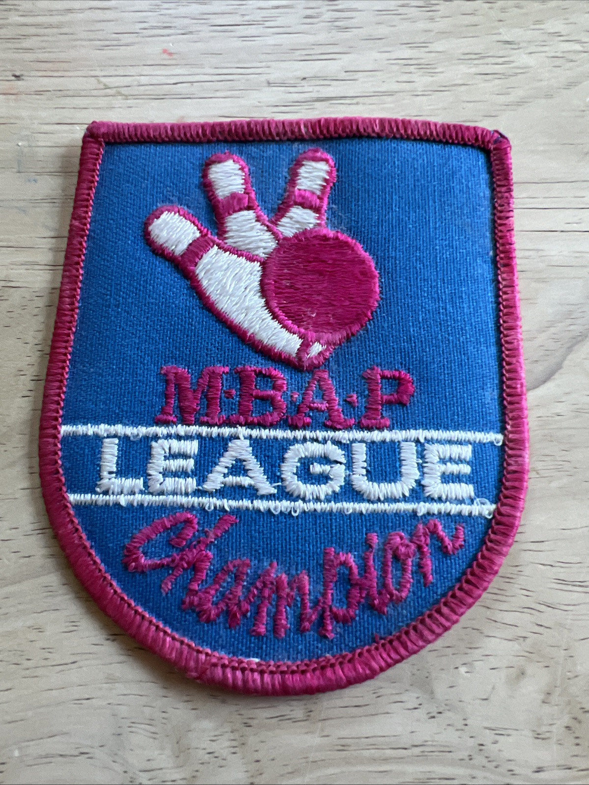 Vintage M.D.A.P Bowling league champion patch