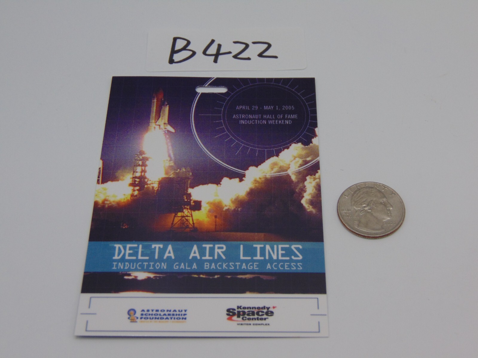 Nasa Space Program Astronaut Hall Of Fame Induction 2005 Pass Delta Air Lines