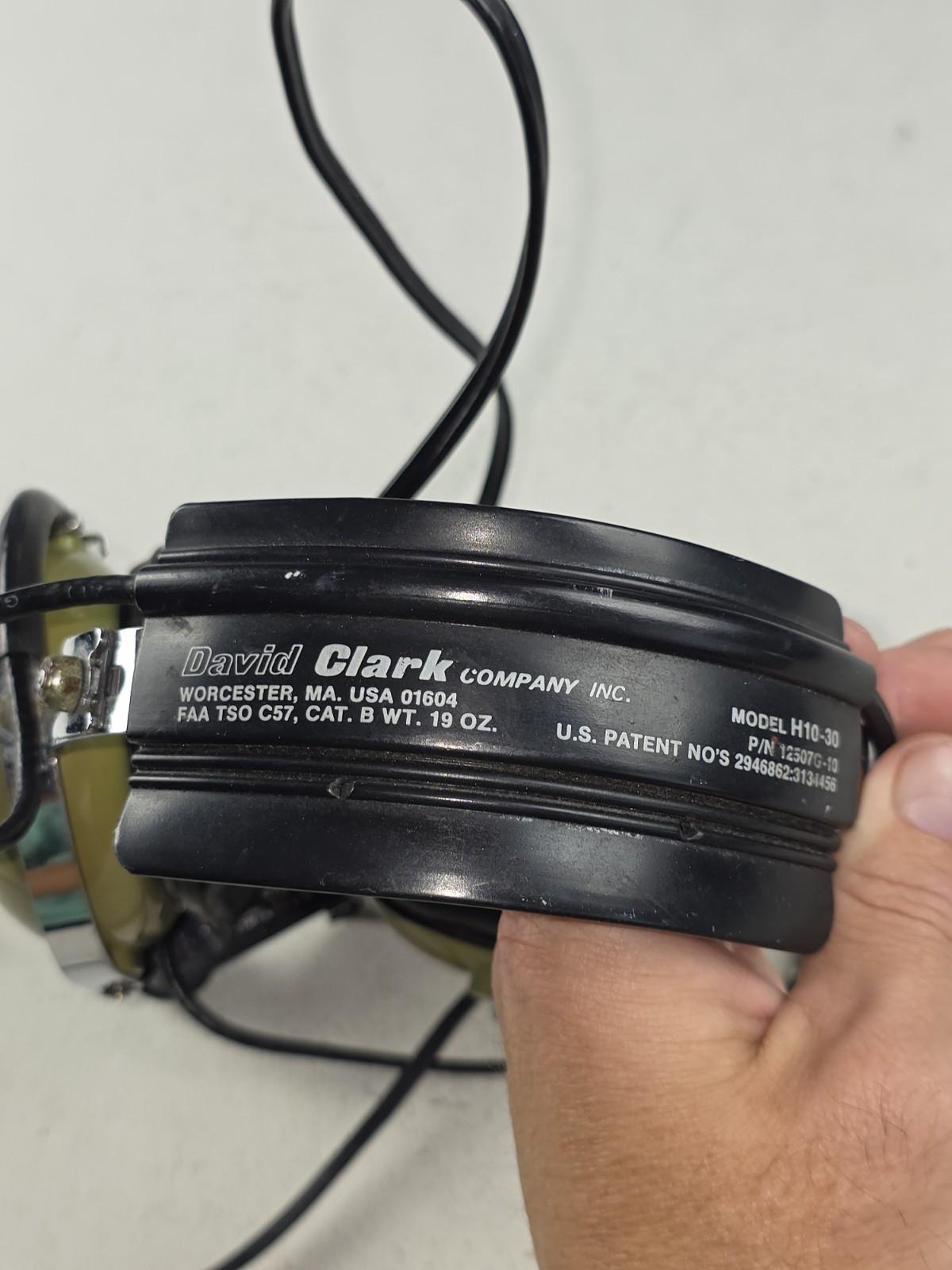 Vintage DAVID CLARK Model H10-30 Pilot's Aviation Headset with Mic UNTESTED