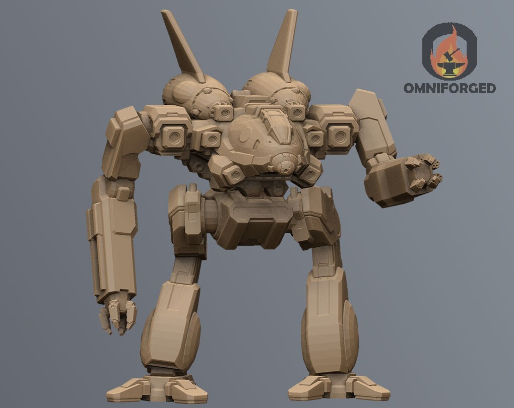 Black Python Mini BKP-Prime MWO Mech Miniature Compatible with Battletech