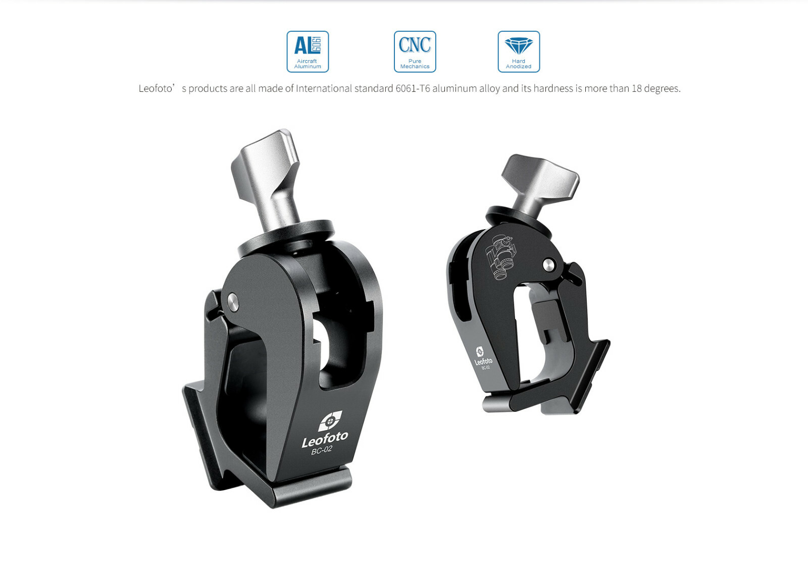 【Leofoto USA】Leofoto BC-02 Binocular Adapter/ARCA Dovetail For Diameter 28-60mm