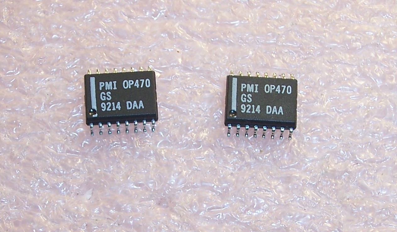 QTY (10)  OP470GS PMI (ANALOG DEVICES) SOIC-16W SMD QUAD OP-AMP