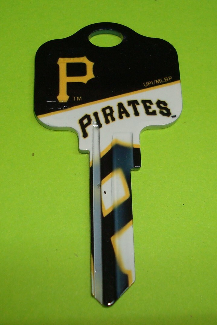 MLB PITTSBURGH PIRATES  House Key Blank for Kwikset KW1 KW10 KW11