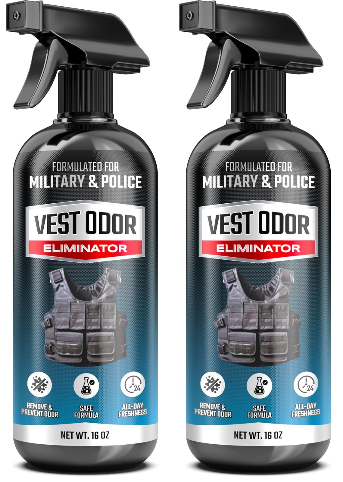 FORTIVO Vest Odor Remover Spray Non-Toxic, Residue-Free, 16 Fl Oz (Pack of 2)