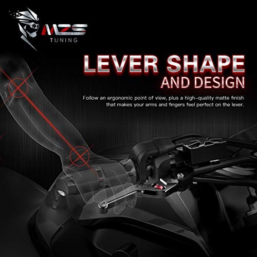 Black Motorcycle Brake Clutch Levers Short Wheel Roller Adjustable CNC