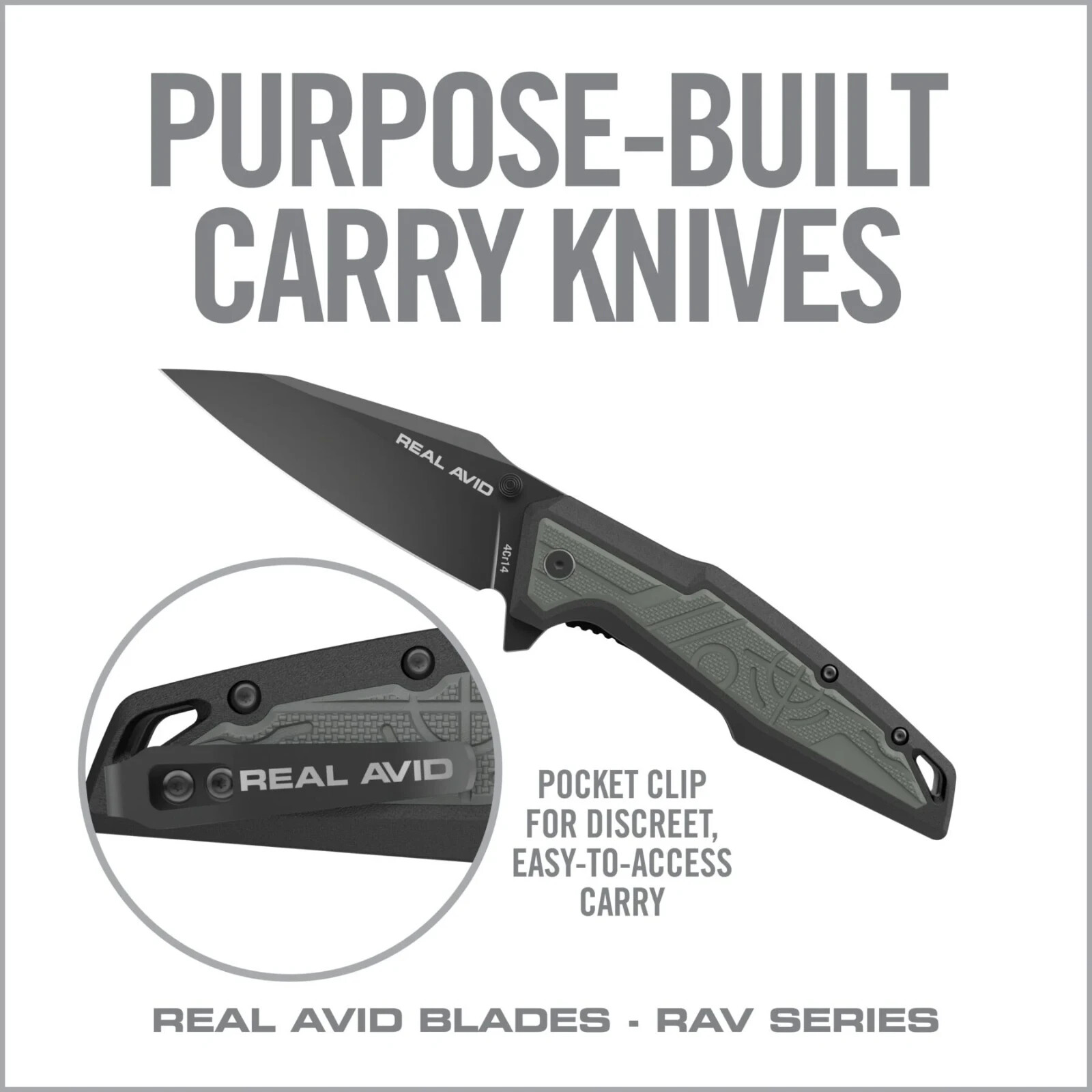 NEW Real Avid RAV-1 Folding Knife Modified Clip Point Liner Lock AVRAV1