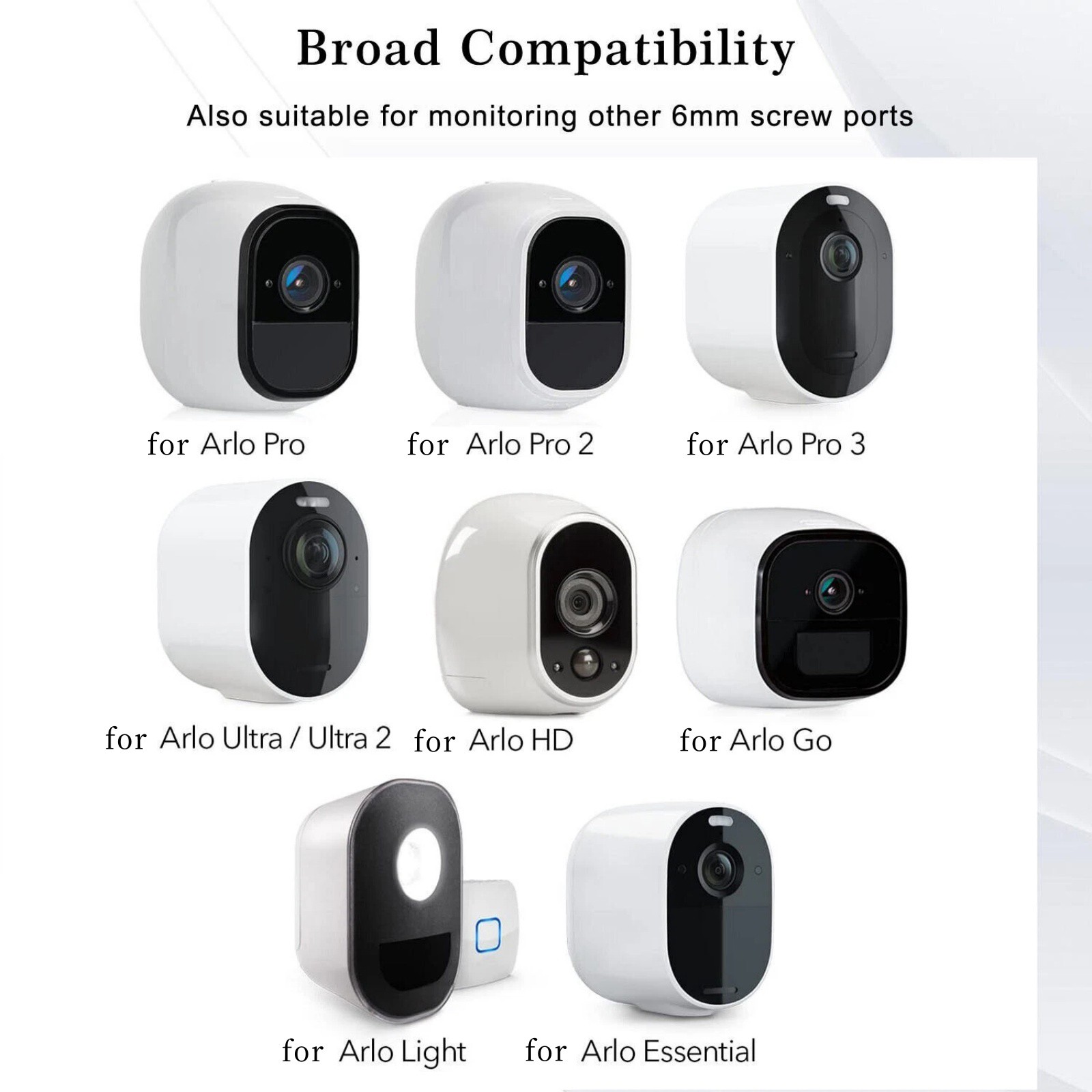 For Arlo Security Camera Wall Bracket 4 Set Adjustable Mount for Pro Series ABS