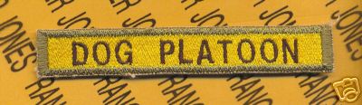US Army Armored Forces DOG PLATOON Tank tab patch