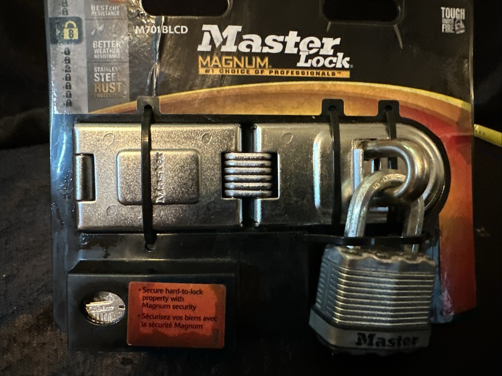 Master Lock Magnum M701BLCD Heavy Duty Padlock & Hasp