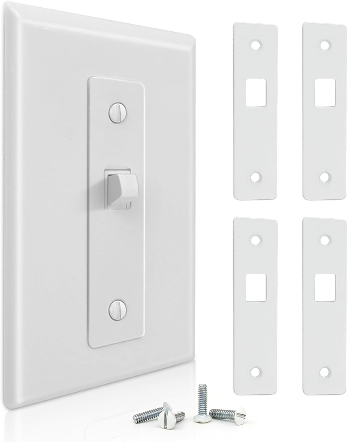 4 Pack Light Switch Guard, Metal Stopper for White Light Switch Cover Plate, Kee