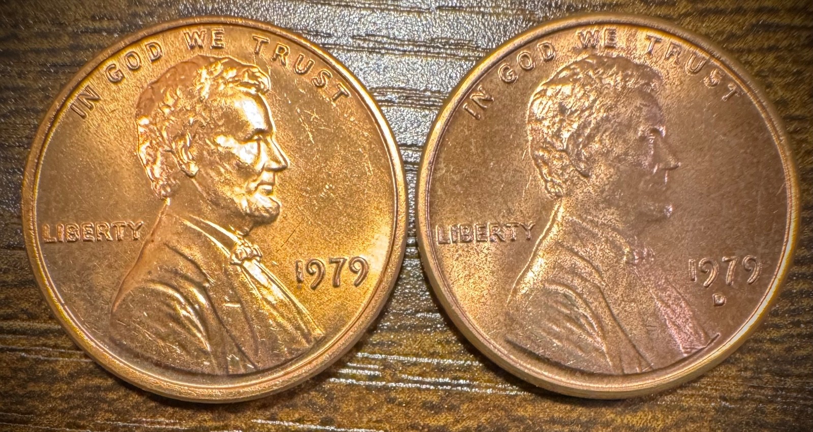 1979 P & D Lincoln Memorial Cent BU 2 Coin Set From Original Rolls