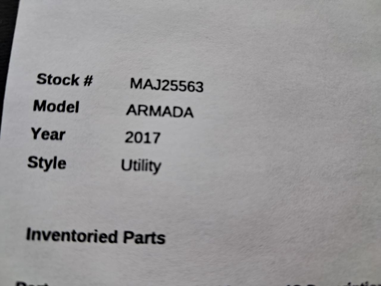 ARMADA 2017 Glove Box 4875505