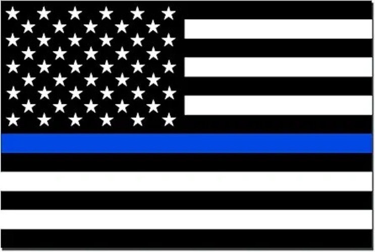 Thin Blue Line American Flag Magnet 4x6 Inches 55mil Heavy Duty for Law Enforcem