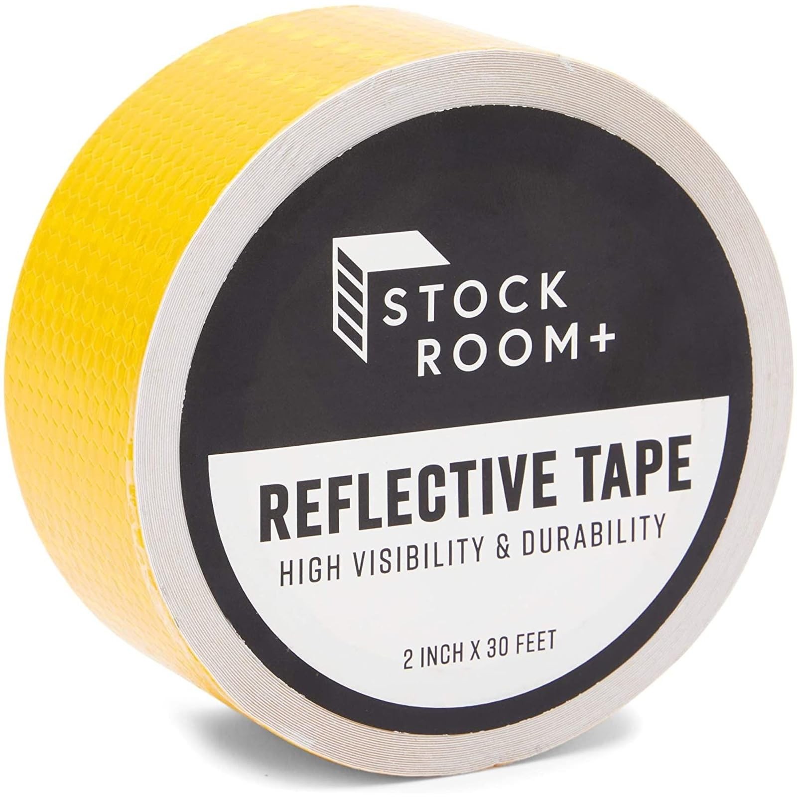 Stockroom Plus Yellow Reflective Tape - 2 inches x 30 feet x 0.14 mm,