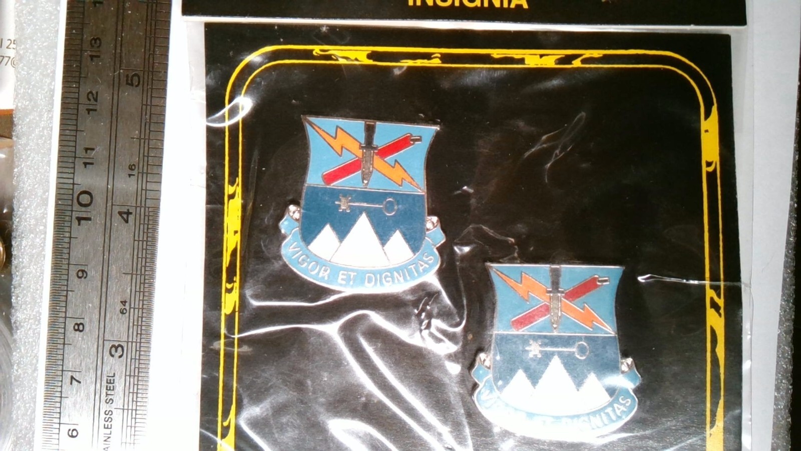 MILITARY INSIGNIA SET OF 2 DUI CRESTS 10TH MOUNTAIN SPECIAL TROOPS 2ND BRIGADE