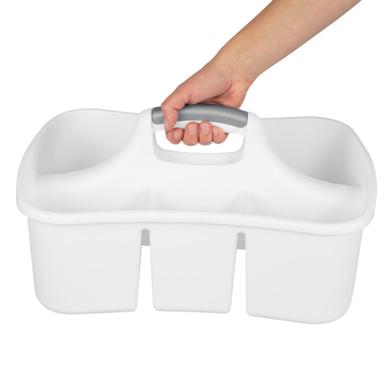 Divided Ultra™ Caddy, Easy Carry, Handy Plastic Utility Storage, White