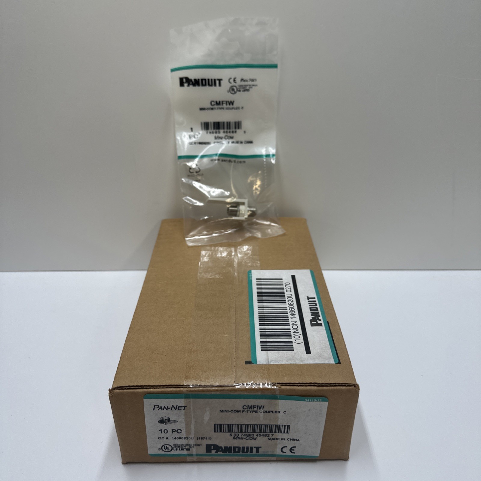 (10) PANDUIT CMFIW Mini-Com F-Type Coupler Off White - Lot of 10