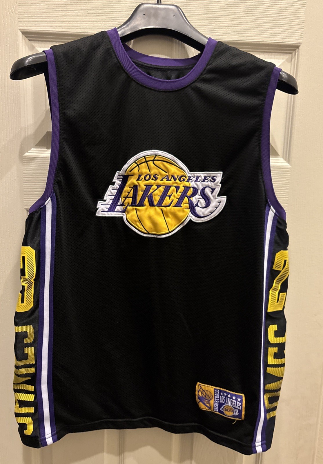 NBA Los Angeles Lakers #23 James Black Jersey Men’s Chest 42 in & Length 26 in
