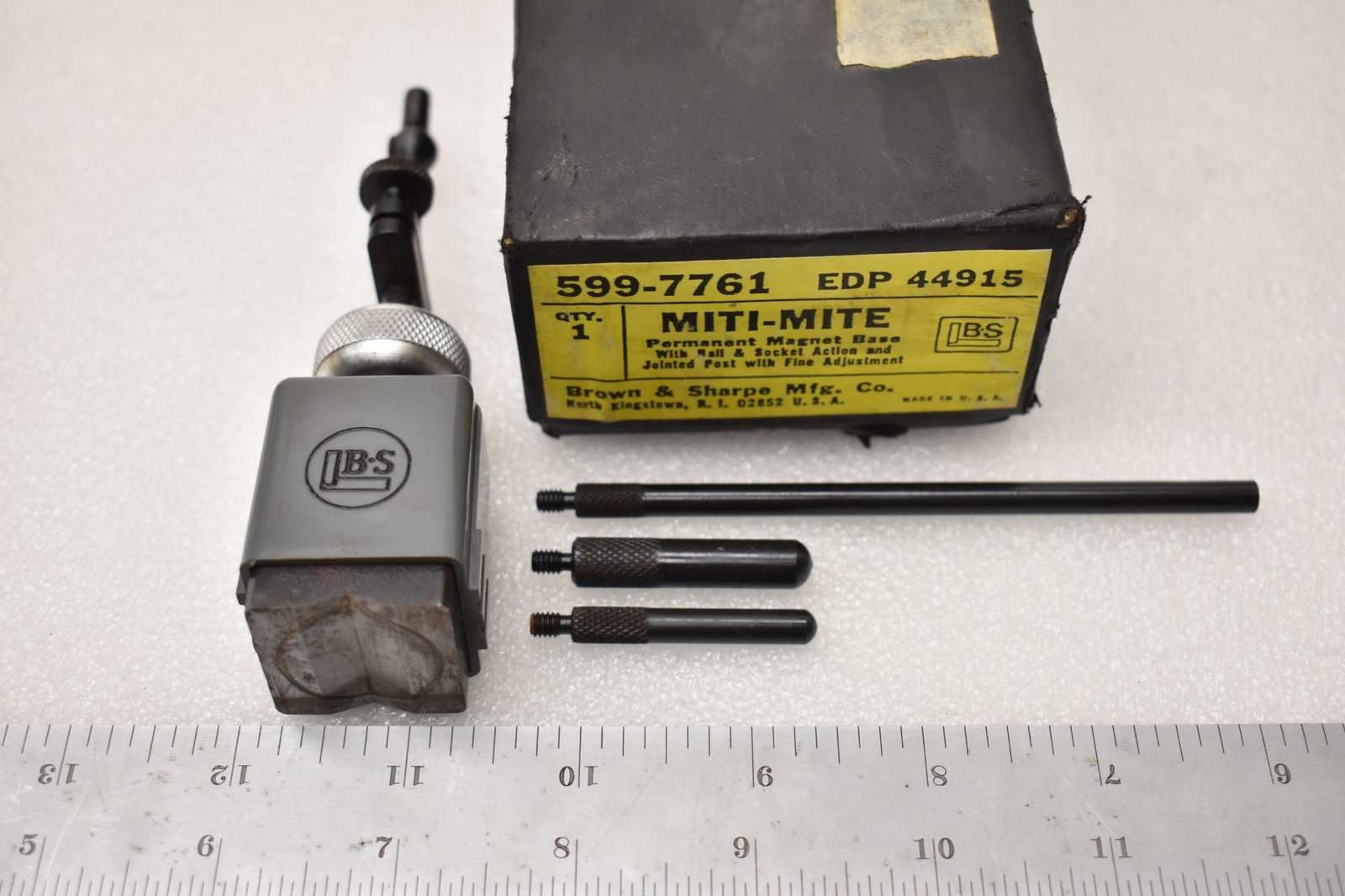 BROWN & SHARPE MFG. PERMANENT MAGNET BASE MITI-MITE 599-7761 EDP 44915