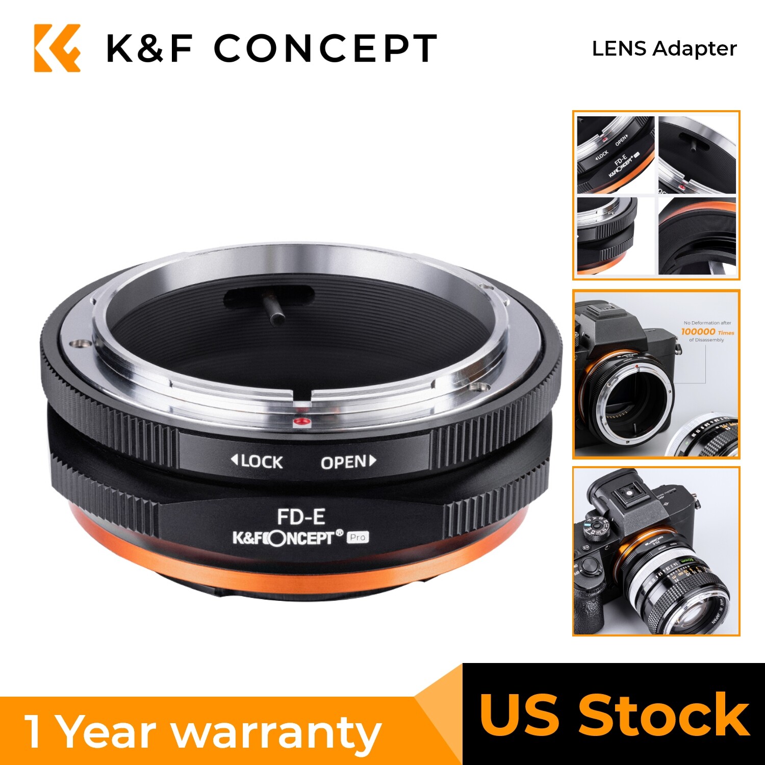 K&F CONCEPT FD to E Mount for Canon FD FL Mount Lens to Sony E NEX Lens Adapter