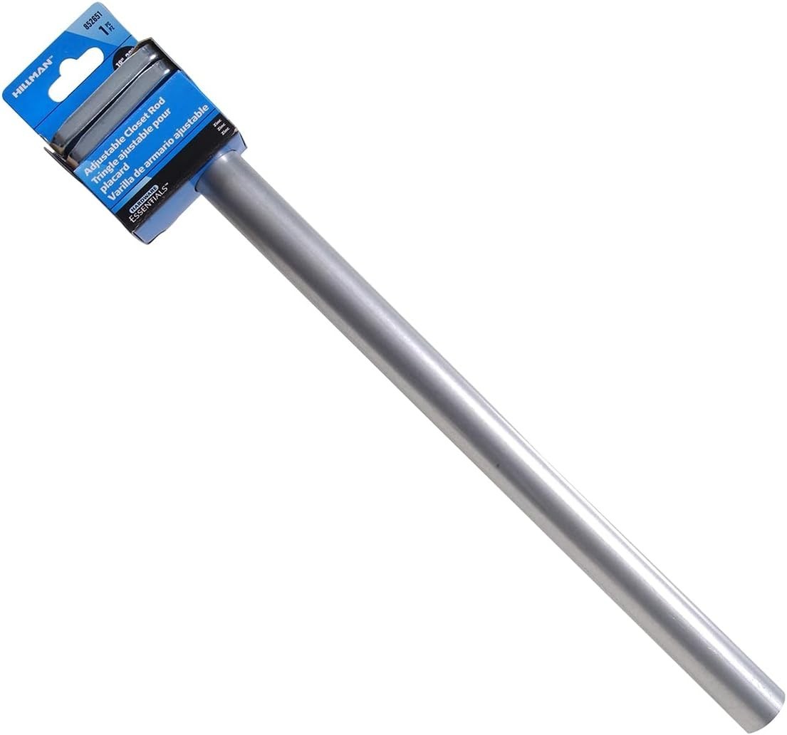 The Group 852651 18-Inch to 30-Inch Adjustable Closet Rod 1-Inch Diameter Zin..D