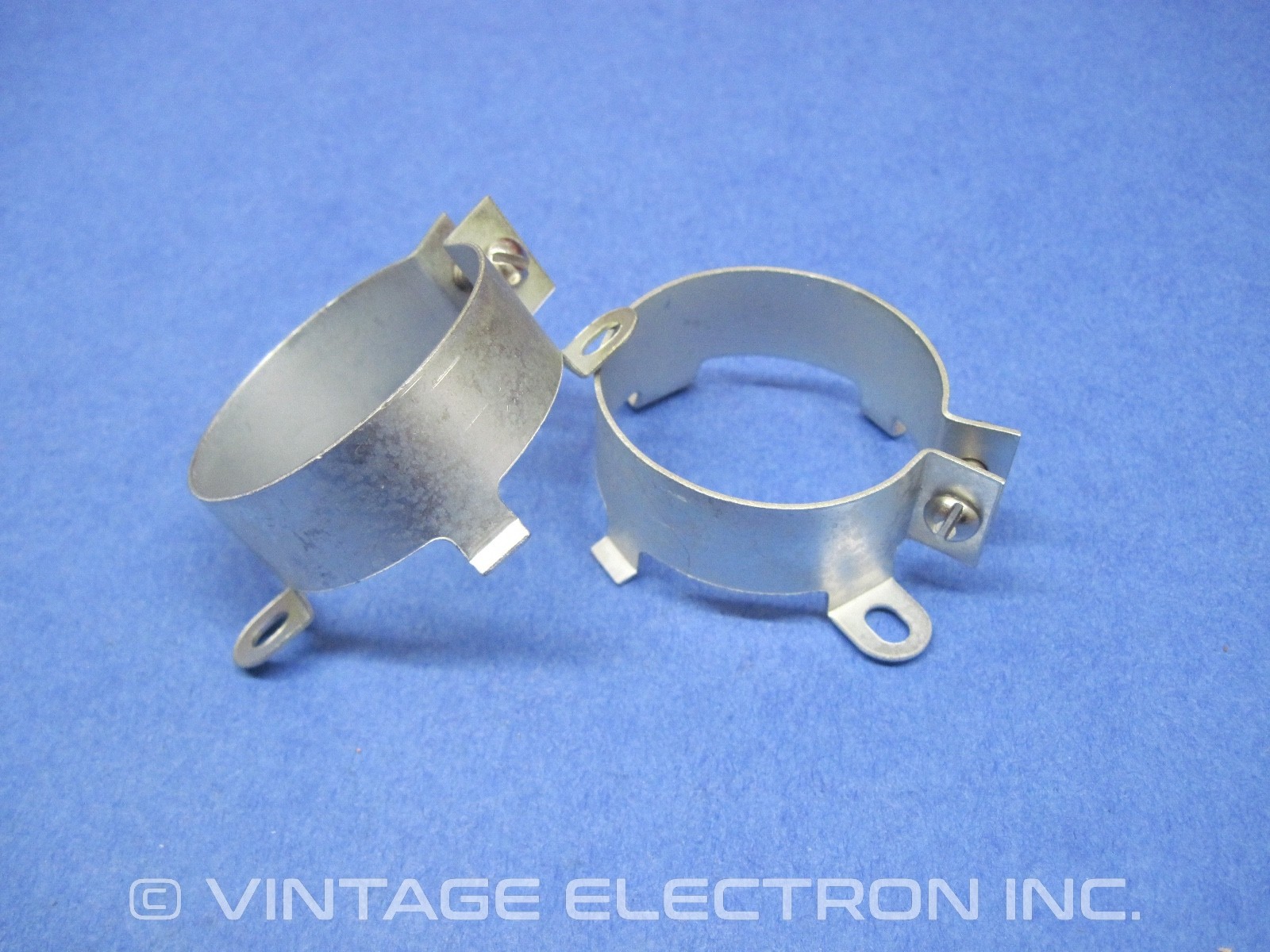 (2) NOS 1.5" (38mm) Capacitor Mounting Clamp / Bracket Can (Comp Grade) $5.90/pr