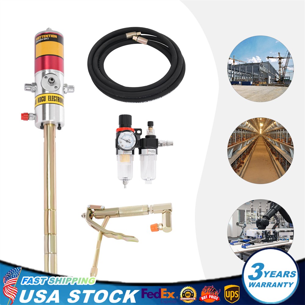 Air Operated Pneumatic Oil Transfer Pump Drum Pump Heavy Duty 35mm 30-40MPa 50:1