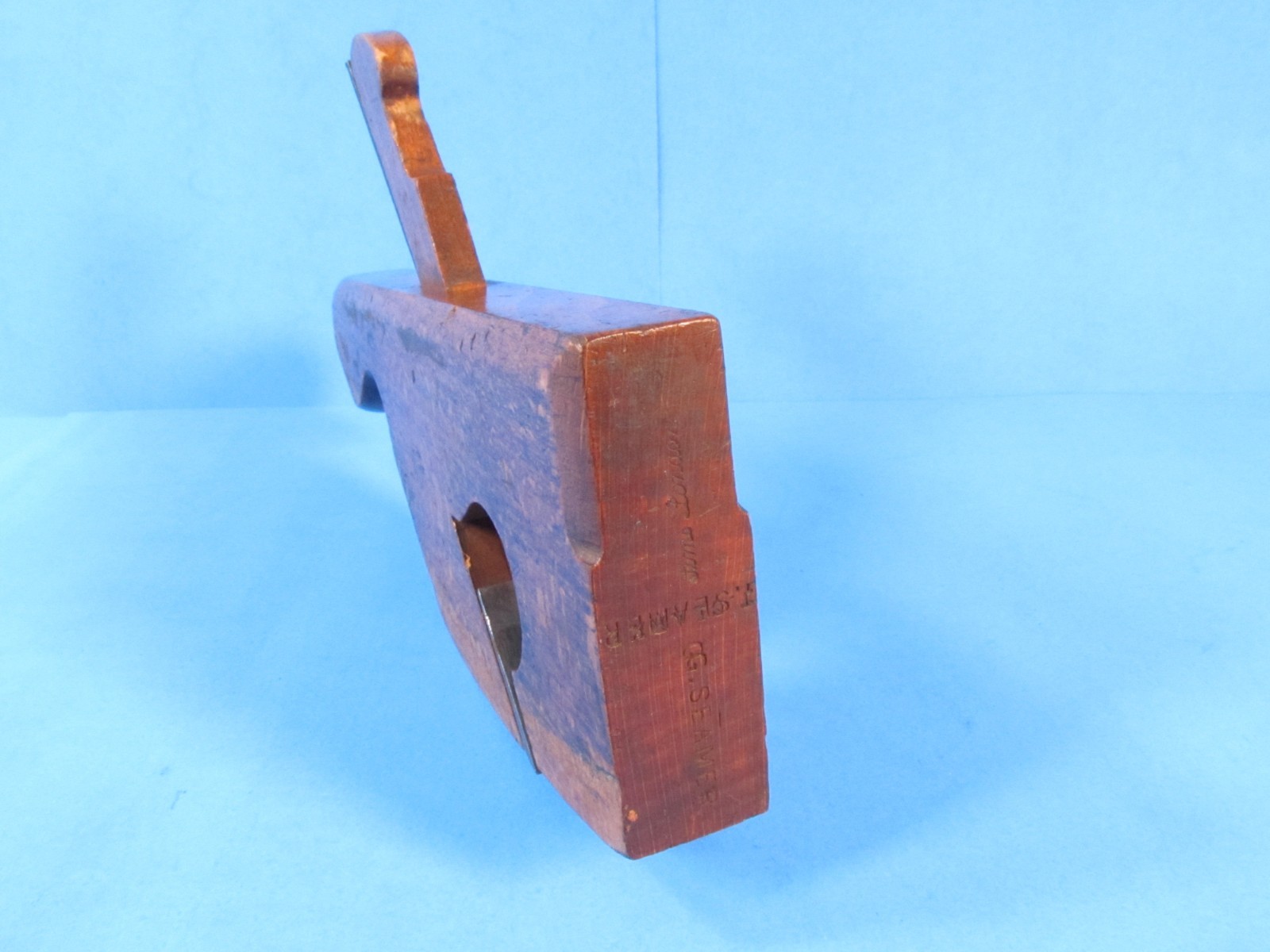 matched pair same radius Sims London wood molding planes 1 curved 1 compassed
