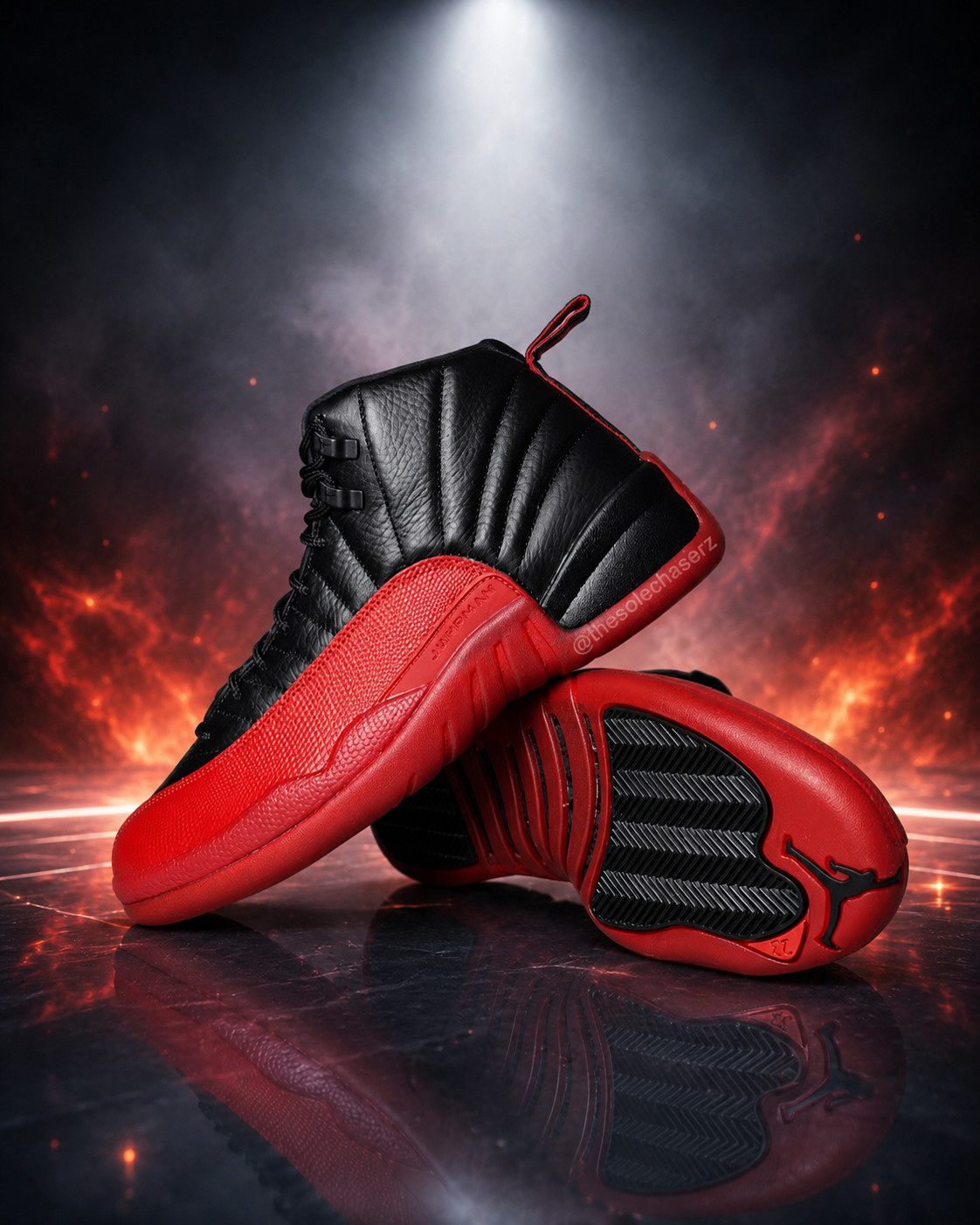 Jordan 12 Retro Flu Game CT8013-002 Black Red 2025 Men’s Size US 7-12