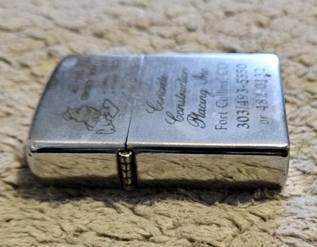 Ogawa Lighter "Concrete Construction Placing Inc." Silver