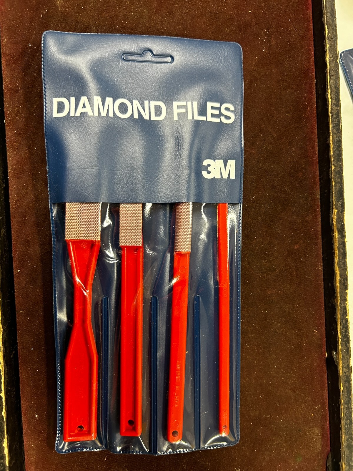 MACHINIST AucStd 3M Flex Diamond H Files Red M74 Mic Set in Wallet 3M601J