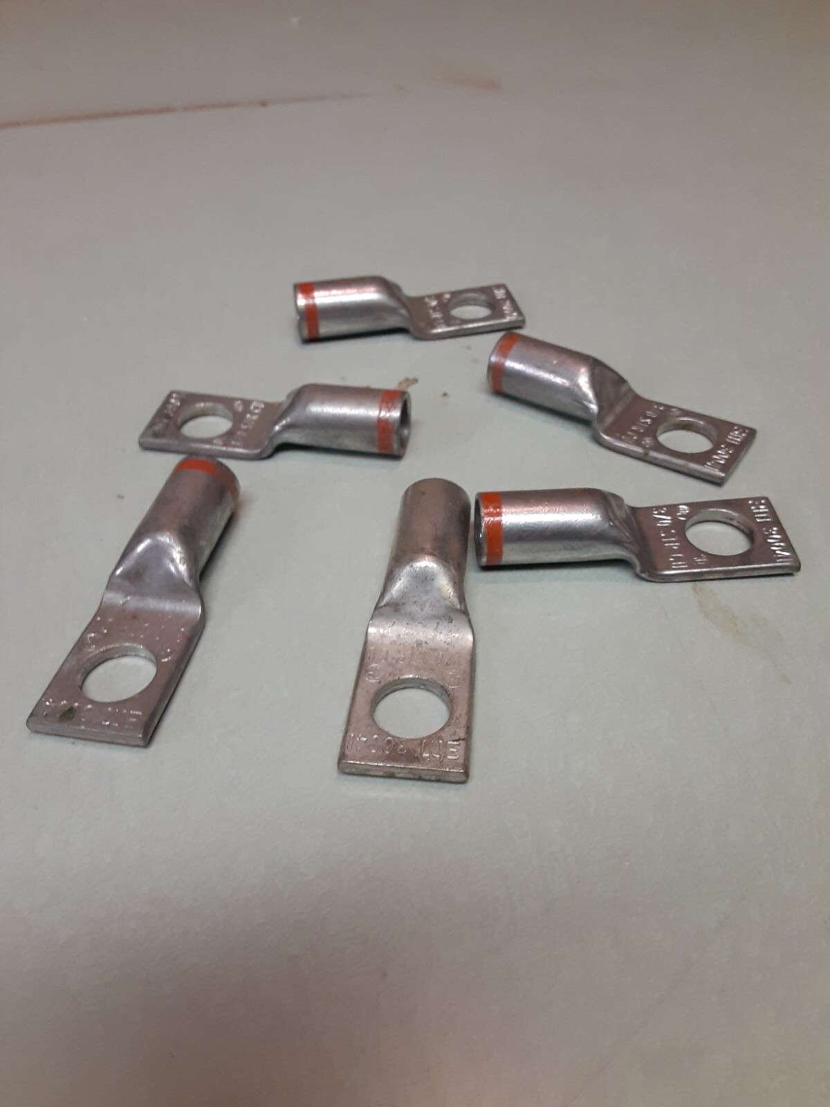 Lot of 6 pc.  3-M 30041 Scotchlok Copper Lugs 1-HOLE 3/0 AWG Stud Size
