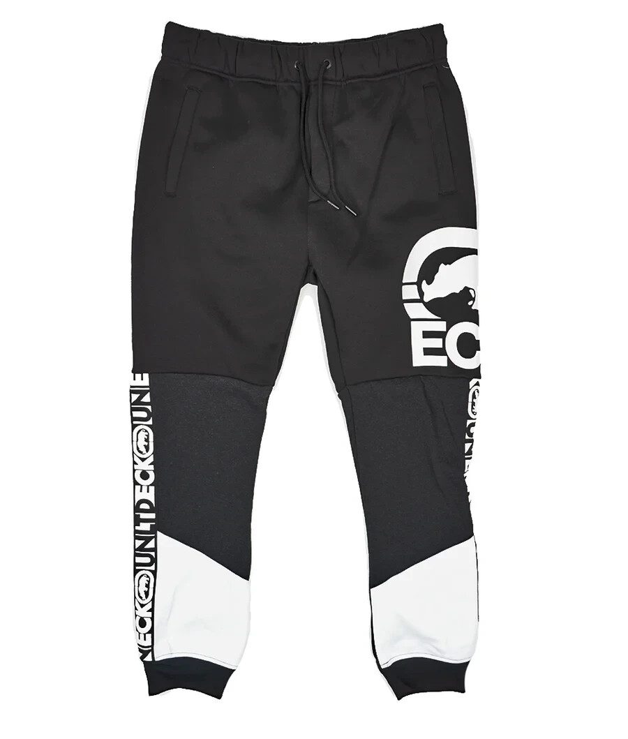 Ecko Unltd Men’s Fleece Jogger Pants Charcoal Heather/White - EO31G715