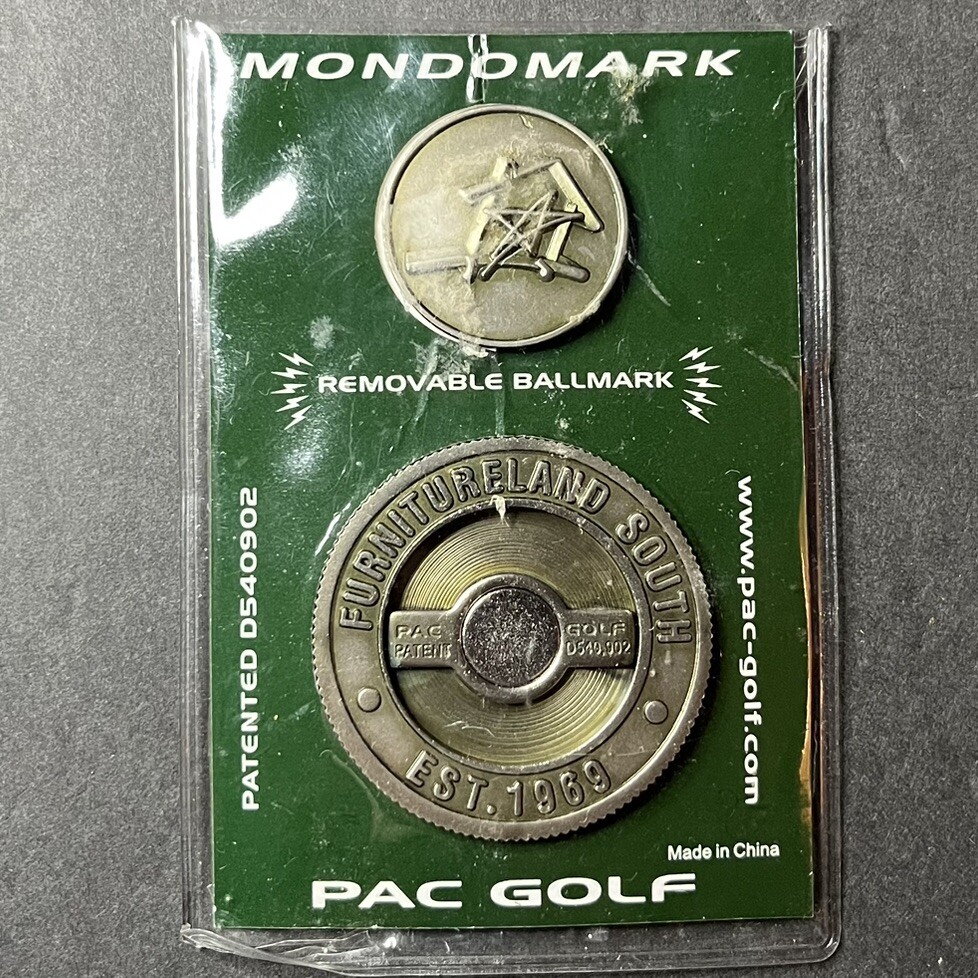 PAC GOLF MONDOMARK 2-in-1 Ball Marker Coin ~ Furnitureland South High Point NC