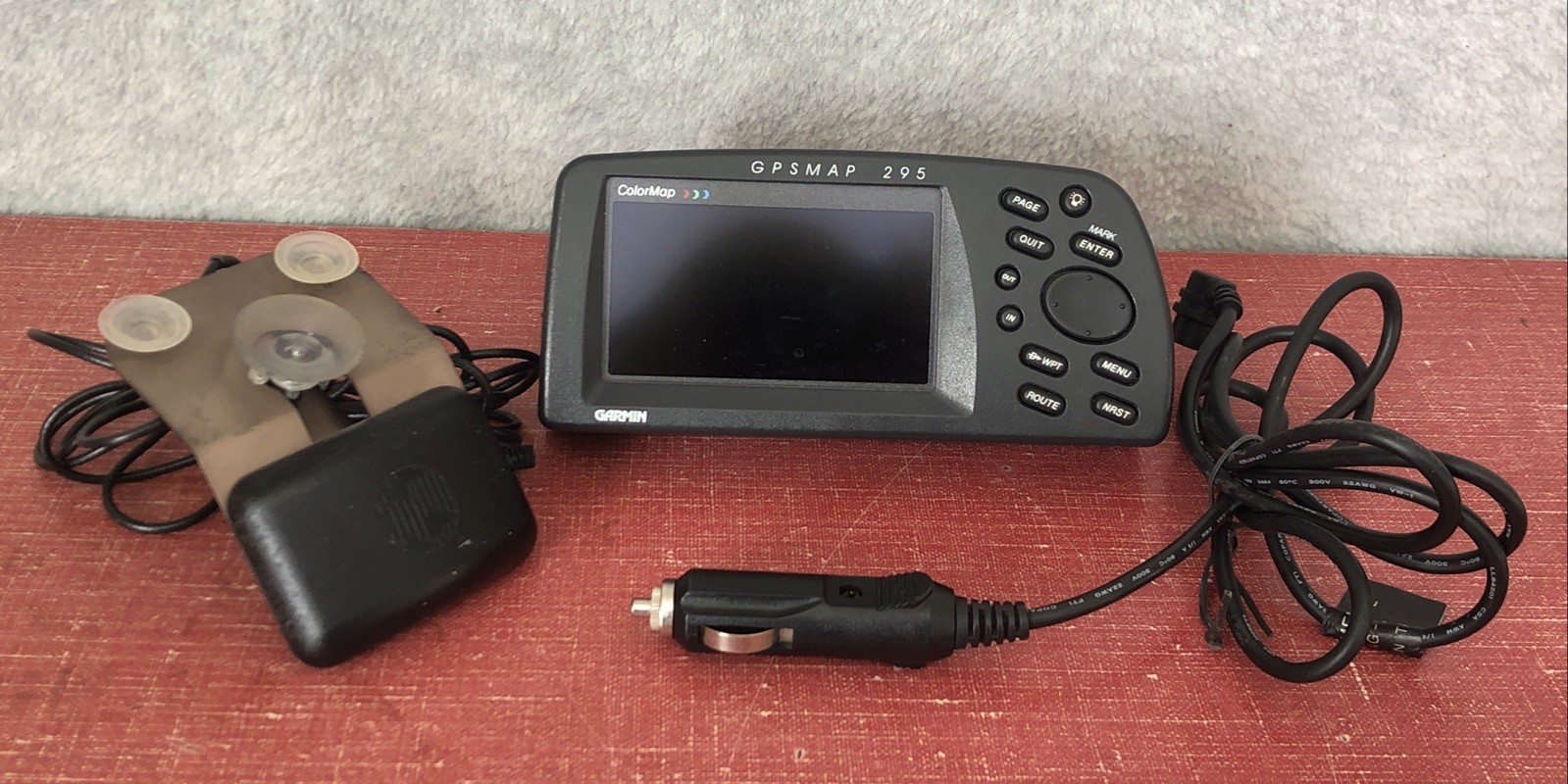 Garmin GPSMAP 295 Widescreen Wi-Fi Portable GPS Navigator Power Cord Antenna