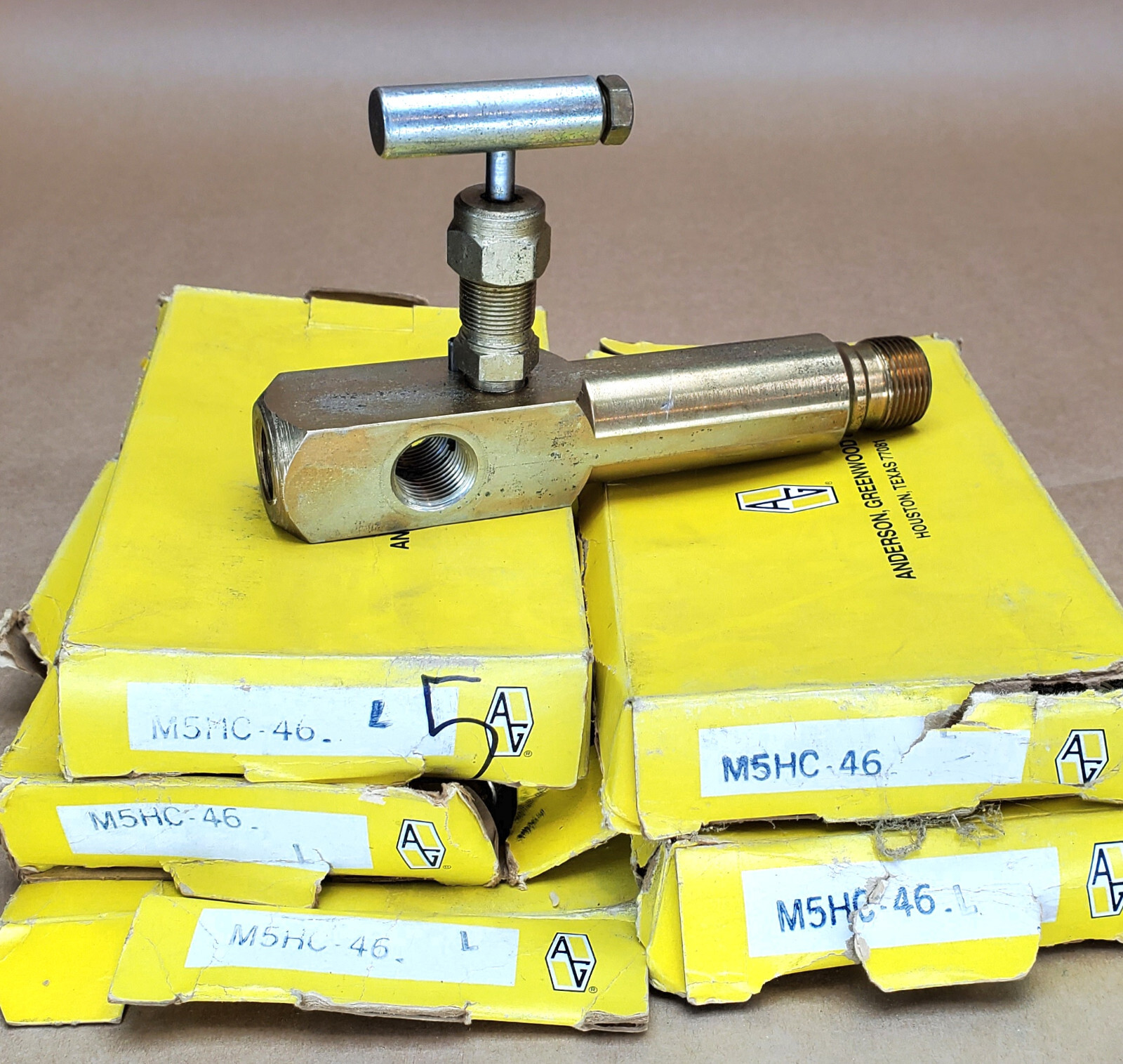 AGCO Anderson Greenwood Long Gauge Valve M5HC-46L 2-2490-2 3/4" x 1/2" LOT of 5