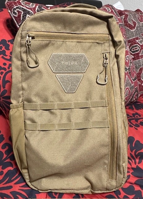 FHIOR FH G-PAC 1 Scorpion  Gearslinger 12L tactical backpack in coyote tan.