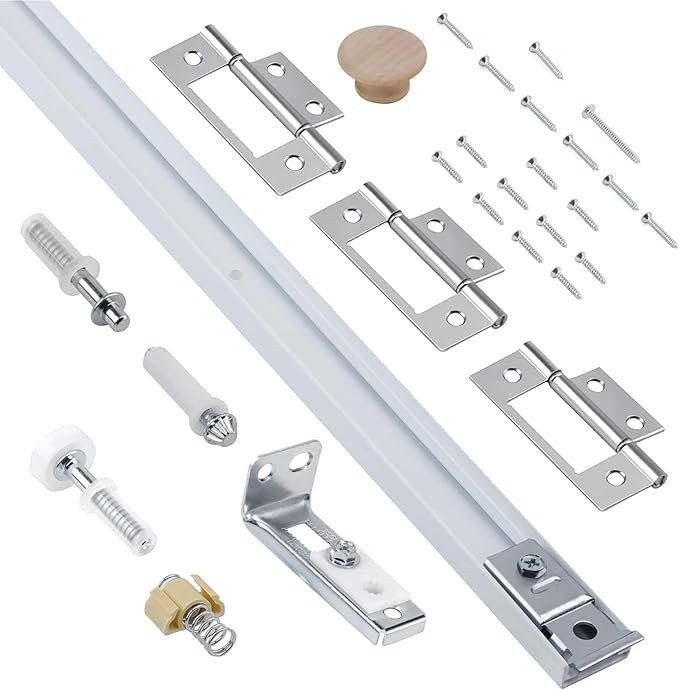Bifold Door Hardware Kit with 24-Inch One-Piece Track