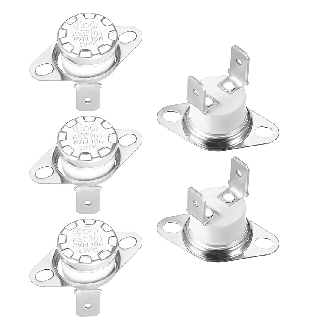 Temperature Control Switch , Thermostat , 210°C 10A Normally Closed NC 5pcs