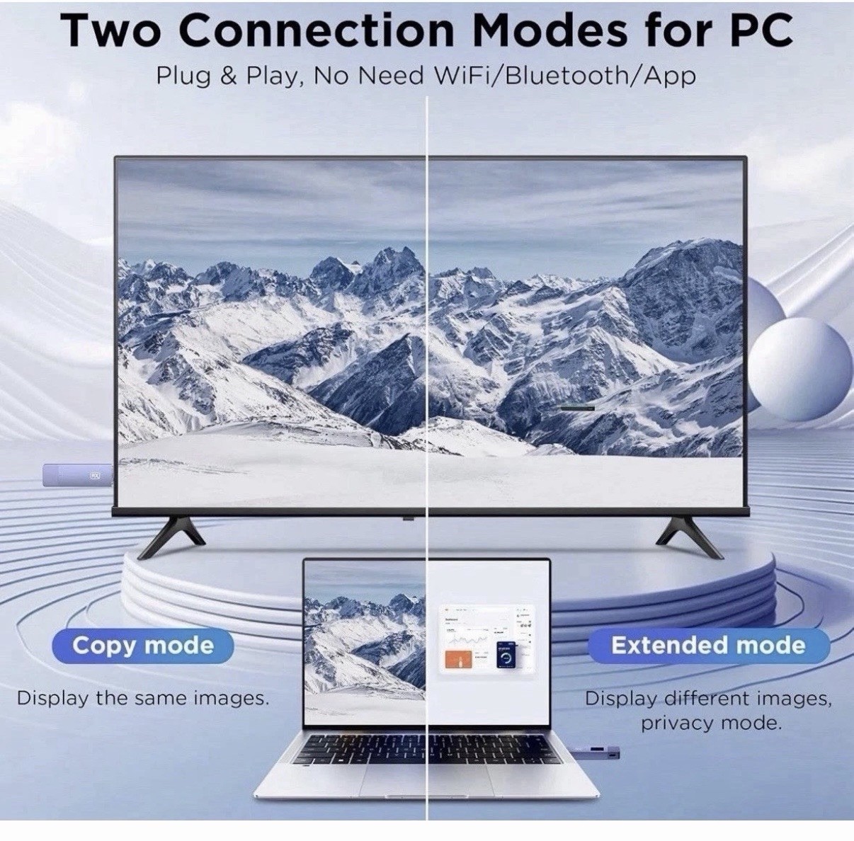 Wireless HDMI Transmitter and Receiver, Plug & Play Portable 2.4G/5G Wireless HD