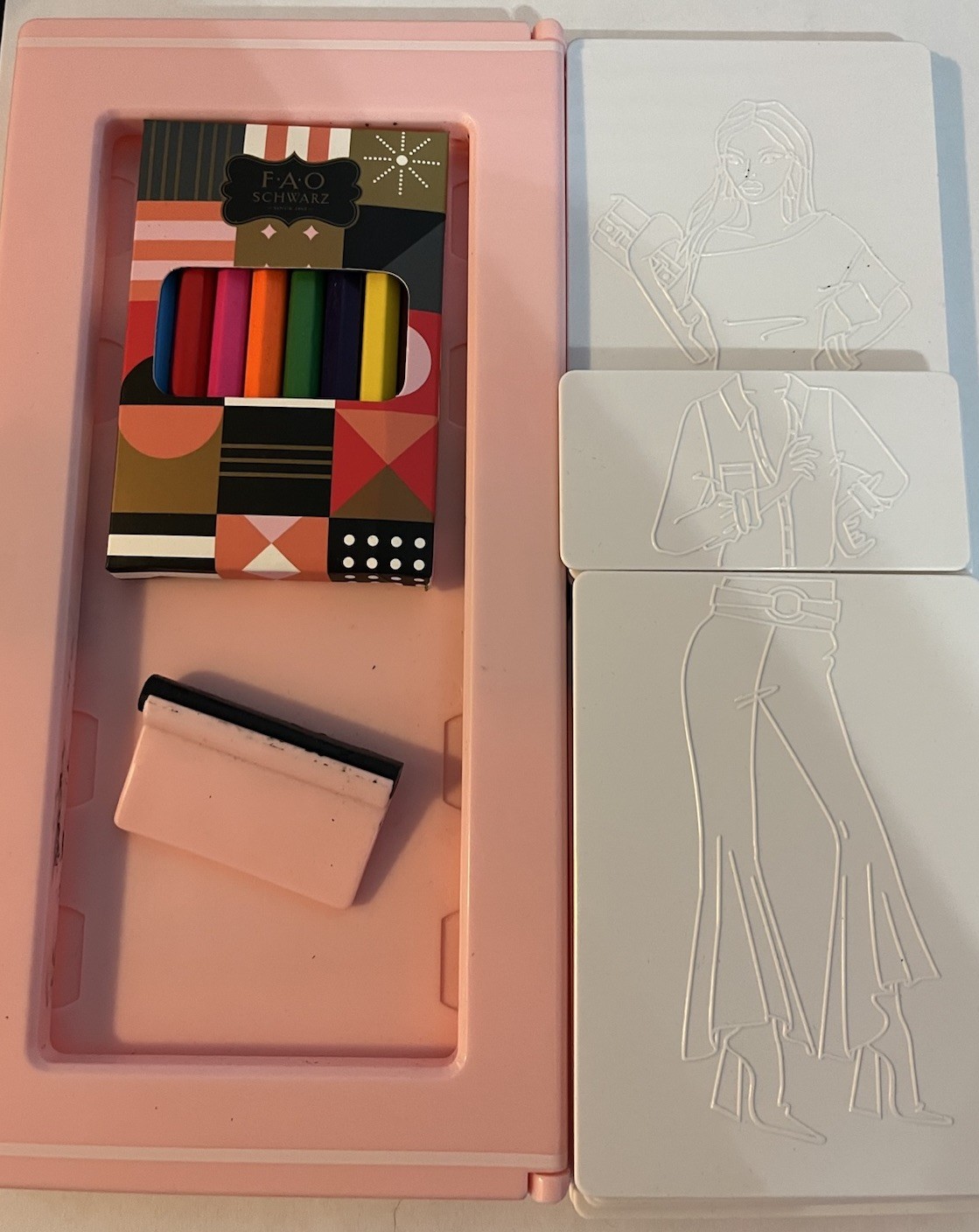 FAO Schwartz Fashion Plates Colored Pencils Included 15 Fashion Plates