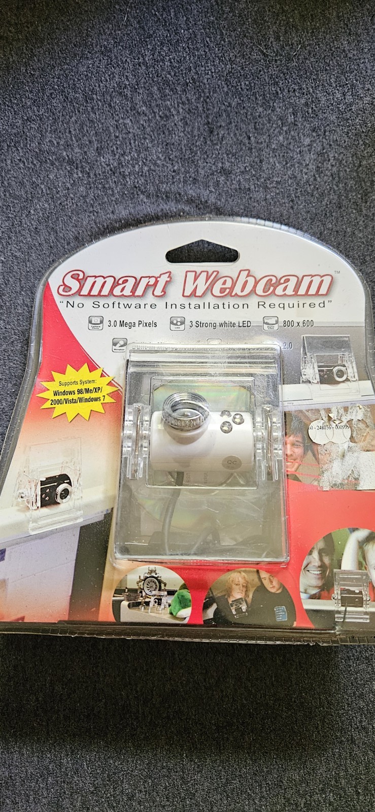 SMART WEBCAM-USB 2.0- 3 LEDs- Built-in Microphone 3 MP New